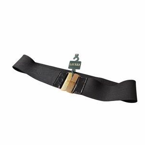 Ralph Lauren Black Stretch Waist Belt Gold Clasp M